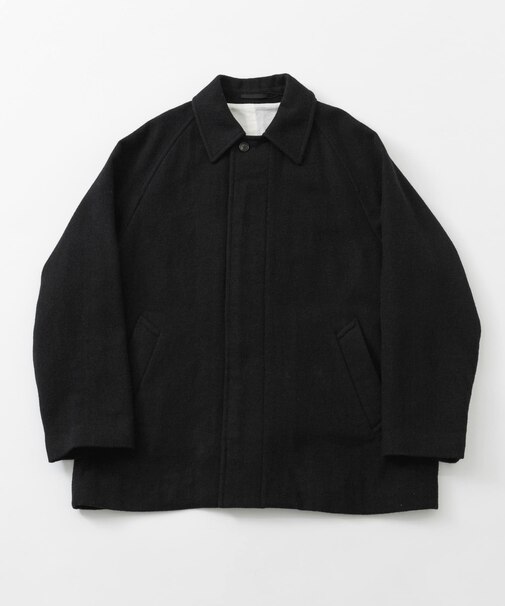 new basic BOILED WOOL COAT