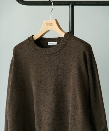 ミニブークレ クルーネックニット