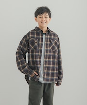 『150サイズあり』ネルチェックオーバーサイズシャツ(KIDS)