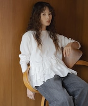 『WEB限定』ペプラムチュールフリルカットソー