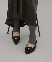 『MADE IN JAPAN』フラワーモチーフフラップパンプス