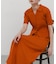 『洗濯可』2Pハーフスリーブエリツキニットセットワンピース