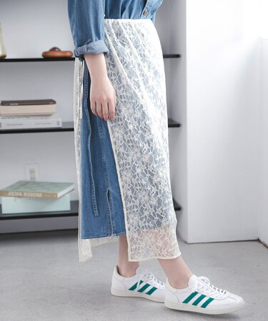 ElisaNovelli　レース巻きスカート
