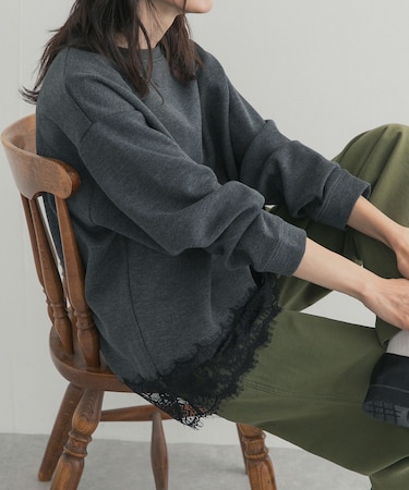 ダブルフェイス裾レースプルオーバー 26AW