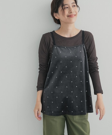 刺繍ベロアキャミチュニック 26AW