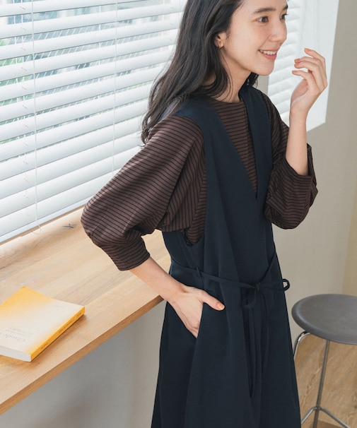 『UR TECH』ツイルフレアジャンパースカート 26AW