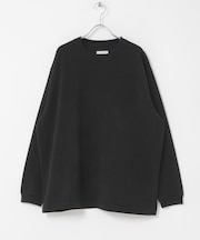 コーデュロイタッチクルーネックロングスリーブ Tシャツ