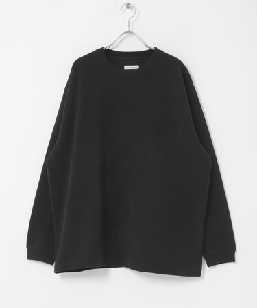 コーデュロイタッチクルーネックロングスリーブ Tシャツ