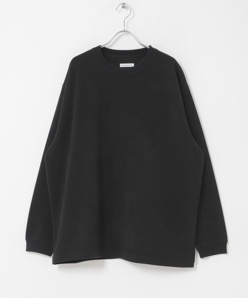 コーデュロイタッチクルーネックロングスリーブ Tシャツ