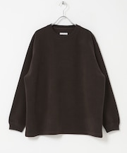 コーデュロイタッチクルーネックロングスリーブ Tシャツ