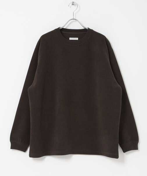 コーデュロイタッチクルーネックロングスリーブ Tシャツ