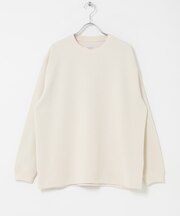 コーデュロイタッチクルーネックロングスリーブ Tシャツ