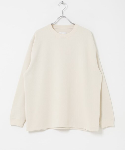 コーデュロイタッチクルーネックロングスリーブ Tシャツ