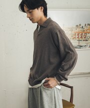 『洗濯可』ウールブレンドスキッパーニット