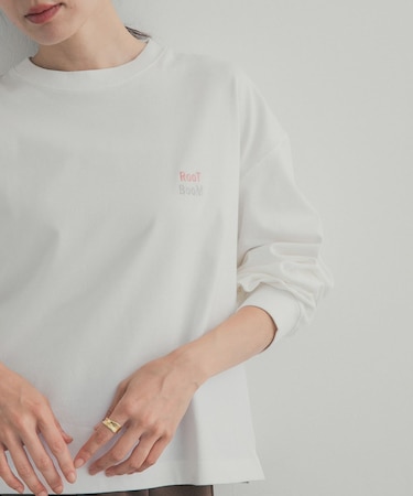 GrowOrganic 刺しゅうロングスリーブTシャツ