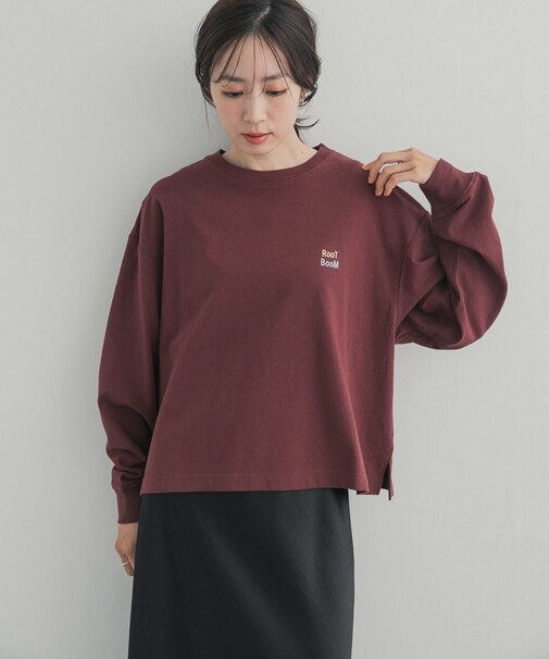 GrowOrganic 刺しゅうロングスリーブTシャツ