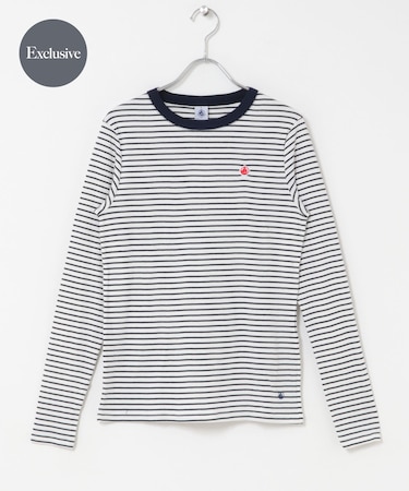 『別注』PETIT BATEAU×DOORS EMBROIDERYロングTシャツ ST