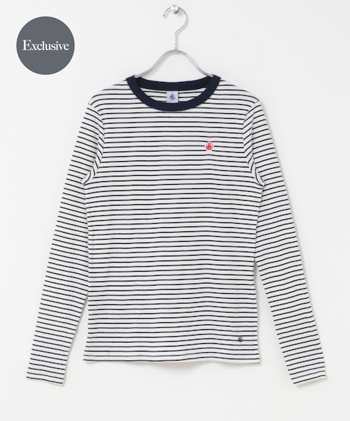 『別注』PETIT BATEAU×DOORS EMBROIDERYロングTシャツ ST