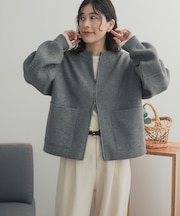『一部WEB限定カラー』ニットZIPブルゾン