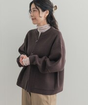 『一部WEB限定カラー』ニットZIPブルゾン