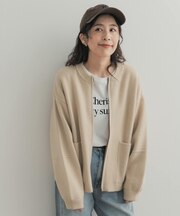 『一部WEB限定カラー』ニットZIPブルゾン