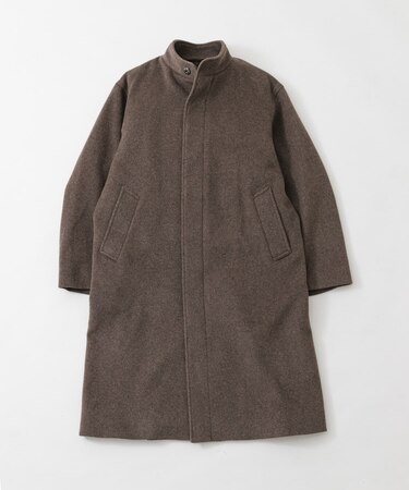 WOOL STAND COLLAR COAT