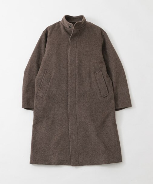 WOOL STAND COLLAR COAT