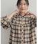 フリルネックチェックブラウス 26AW