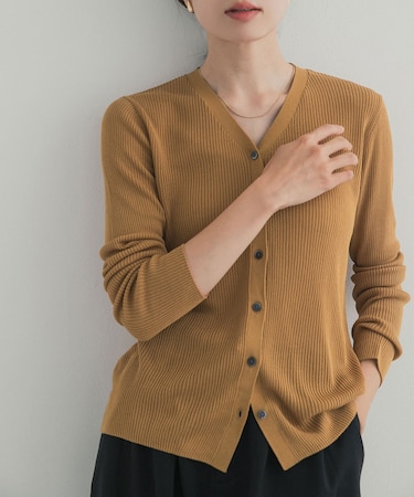 『WEB限定』Vネックリブカーディガン 26AW