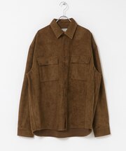 フェイクスウェードロングスリーブシャツ