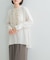 MARILYN MOON CRYSTAL PLEATS SATIN SHIRTS