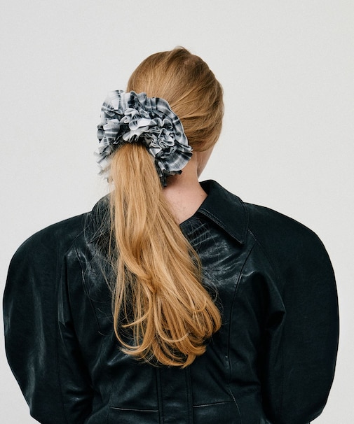heyep CHECK LAYERED SCRUNCHIE