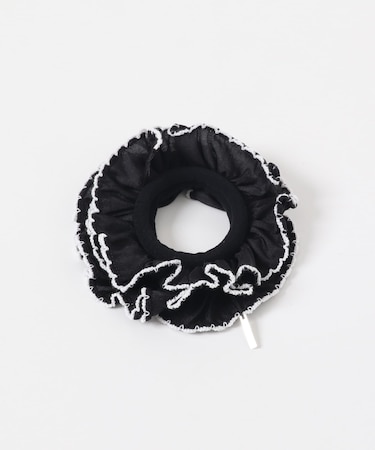 heyep SILK BICOLOR RUFFLE SCRUNCHIE