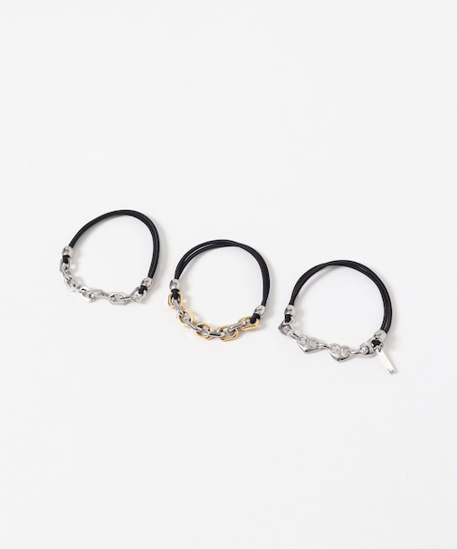 heyep HEART LINK HAIR TIE 3 PIECE SET