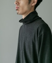 タートルネック スムース ロングスリーブTシャツ