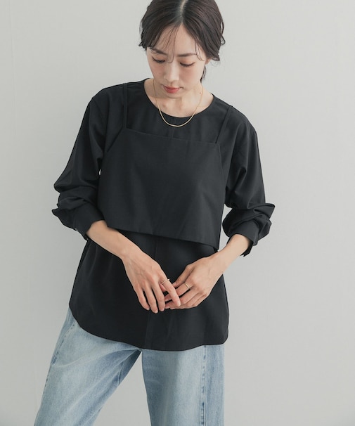 『一部WEB限定カラー』キャミレイヤードブラウス