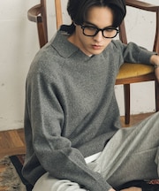 『一部WEB限定カラー』『洗濯可』スウェットライクスキッパーニット
