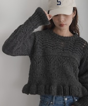 アイレットフリルニット