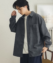 『速乾』ウォッシュドコーデュロイロングスリーブシャツ