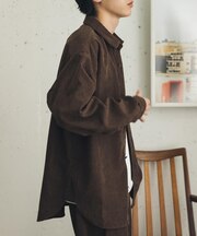 『速乾』ウォッシュドコーデュロイロングスリーブシャツ