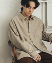 『速乾』ウォッシュドコーデュロイロングスリーブシャツ