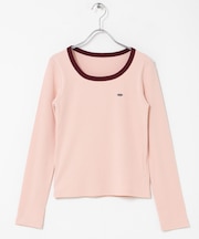 ラウンドネックリブTシャツ