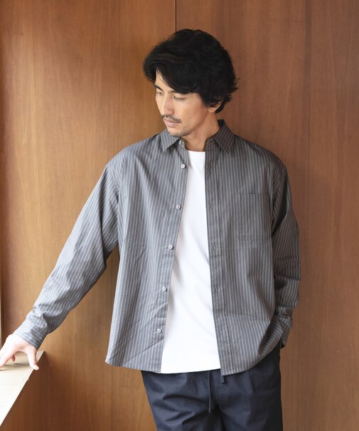 ストライプレギュラーカラーシャツ