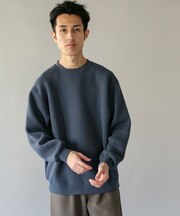 スラブダンボールクルーネックロングスリーブTシャツ