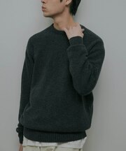 Lamb Wool Crew-Neck Knit