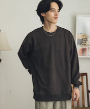 『WEB/一部店舗限定サイズ』フェイクスエードクルーネックスウェット