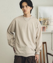 『WEB／一部店舗限定サイズ』フェイクスエードクルーネックスウェット