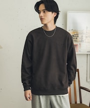 『WEB／一部店舗限定サイズ』シシュウフェイクスエードクルーネックスウェット