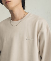 『WEB／一部店舗限定サイズ』シシュウフェイクスエードクルーネックスウェット