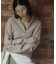 Melange Wool Half-Zip Knit